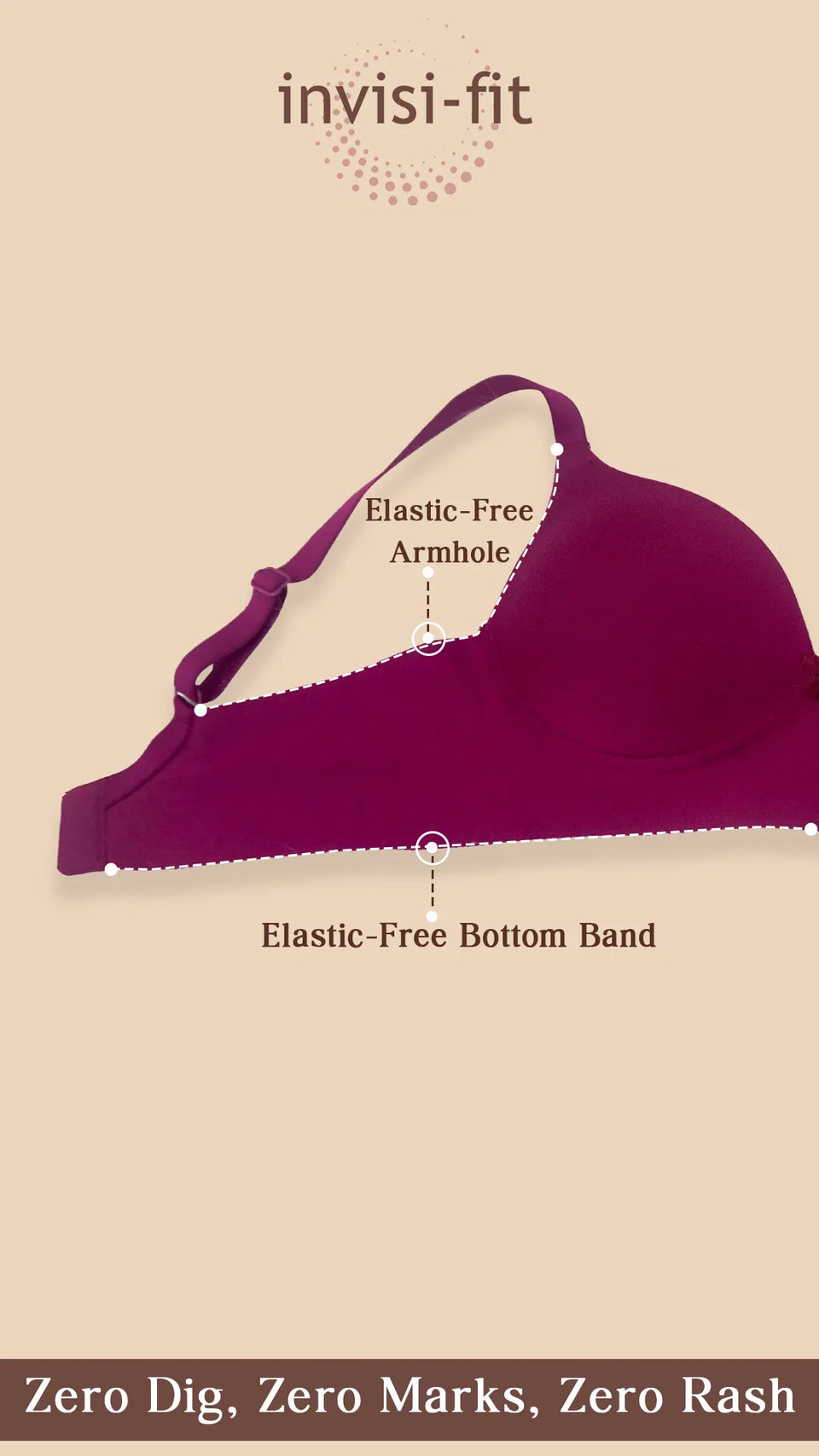 Tweens Invisi-Fit Cotton Bonded Seamless Maximiser Bra image 1