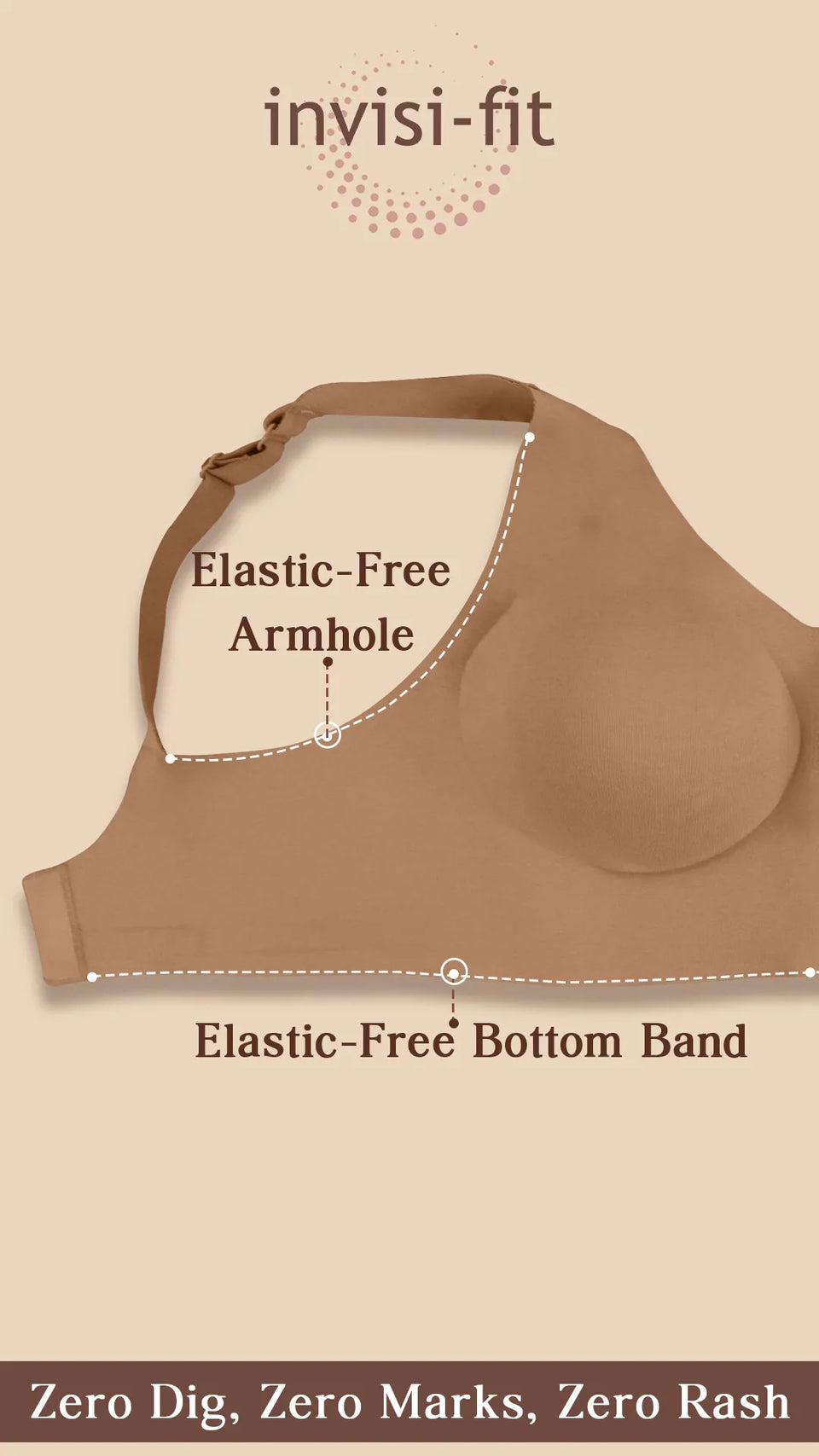 Tweens Invisi-Fit Cotton Fabric Plus-Size Lightly Padded Bra(TW-SB-918) image 1