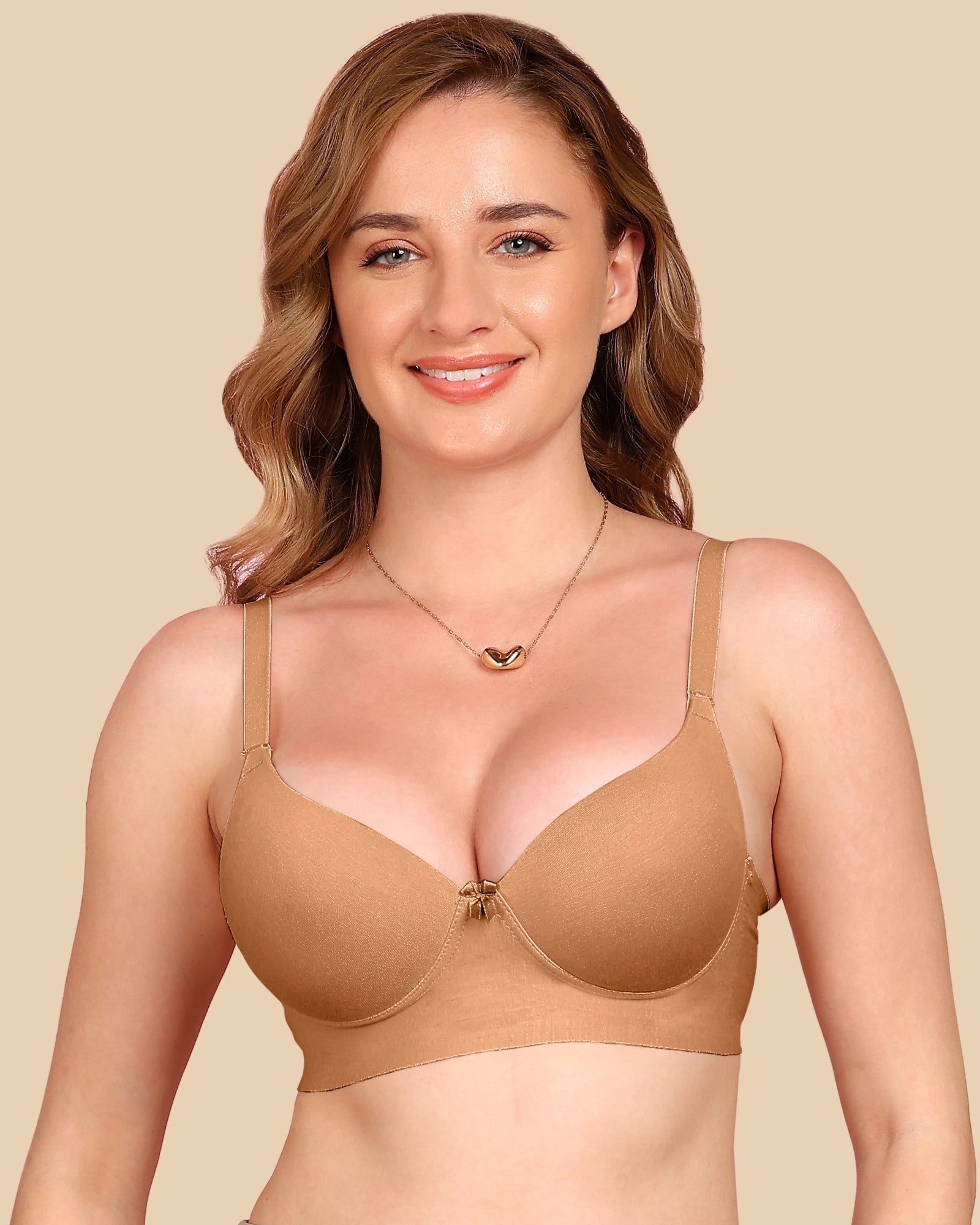 Tweens Bonded Breathable Cotton Push-Up 3/4-Coverage Bra (Level 3 Padding) (SB-93510)