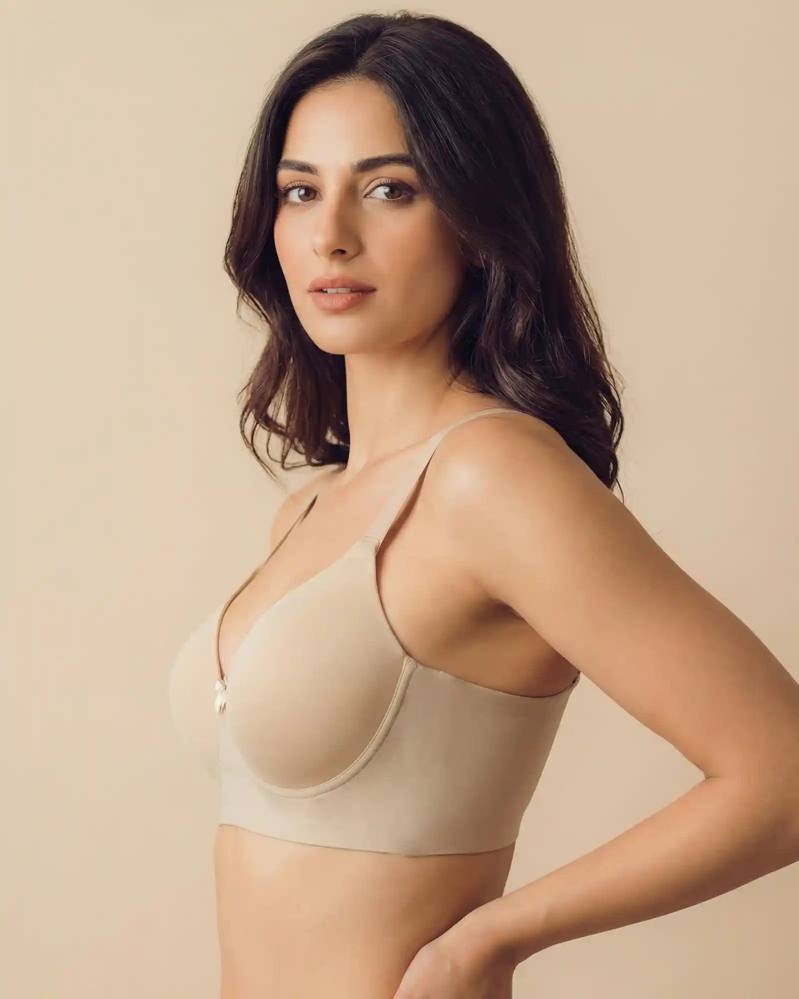 Everyday Lightly Padded Non-Wired Polyamide Bonded Bra (TW-95991 Skin)