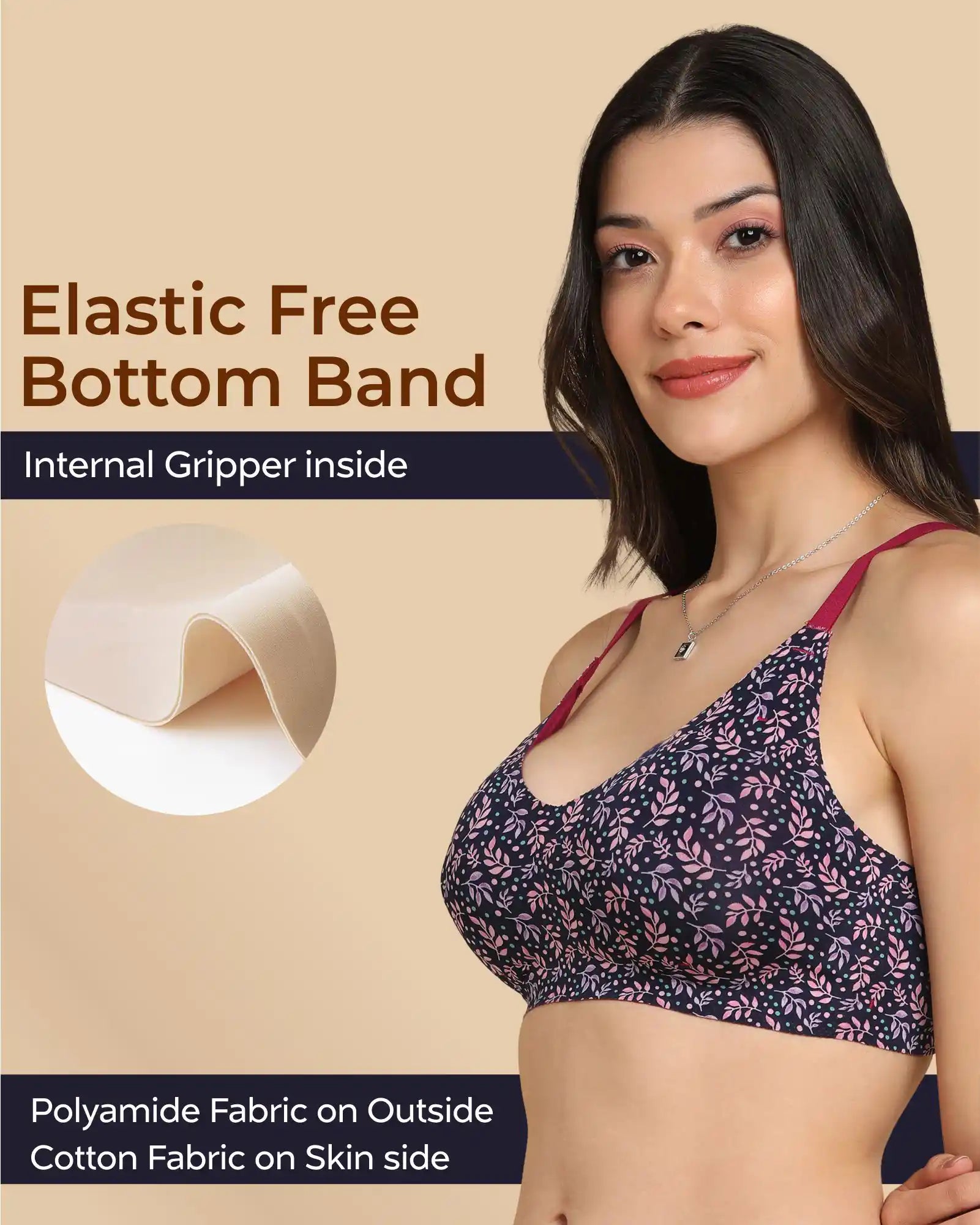 Tweens Bonded Printed Full-Coverage Padded Bra (SB-6826 PR)