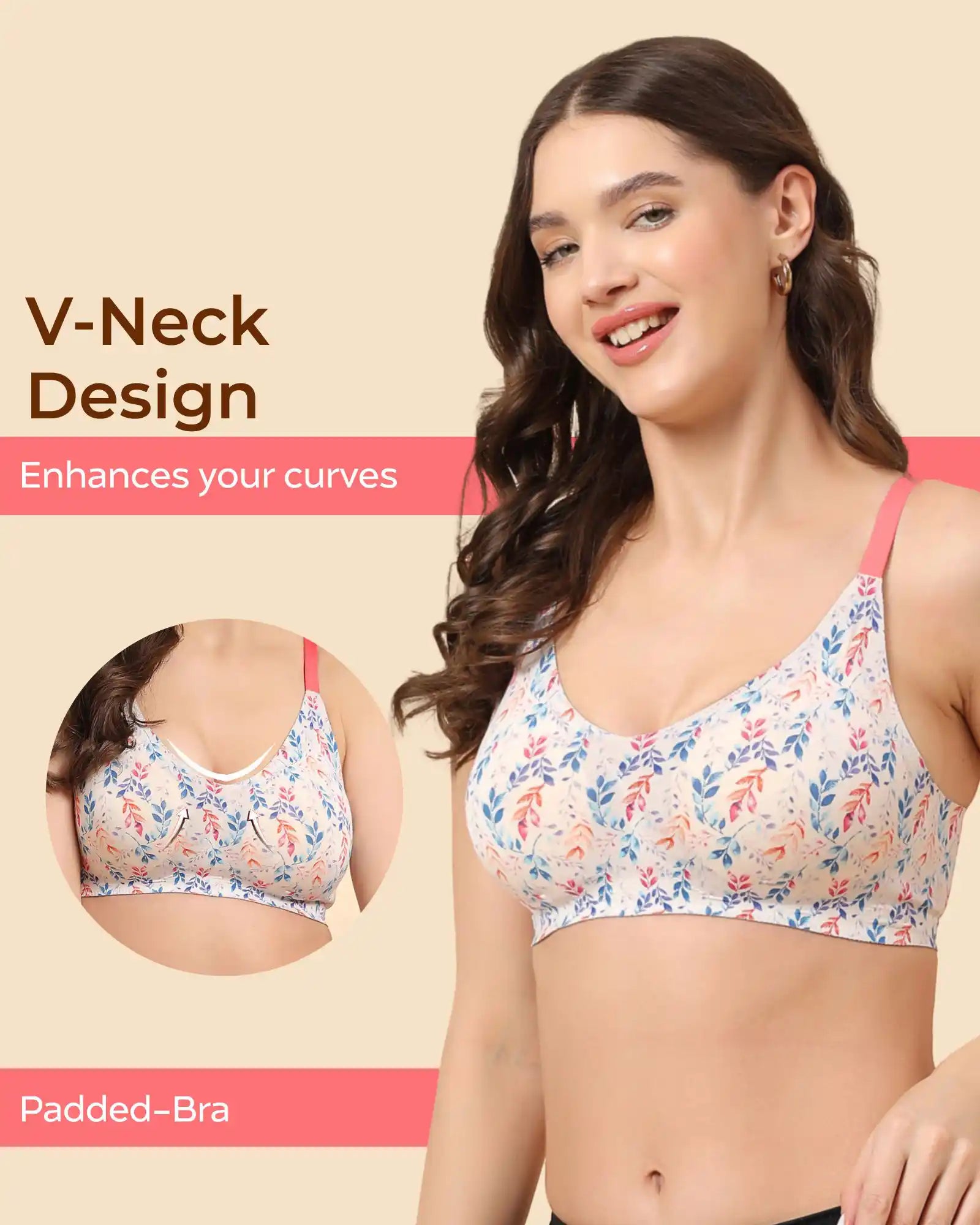 Tweens Bonded Printed Full-Coverage Padded Bra (SB-6825 PR)