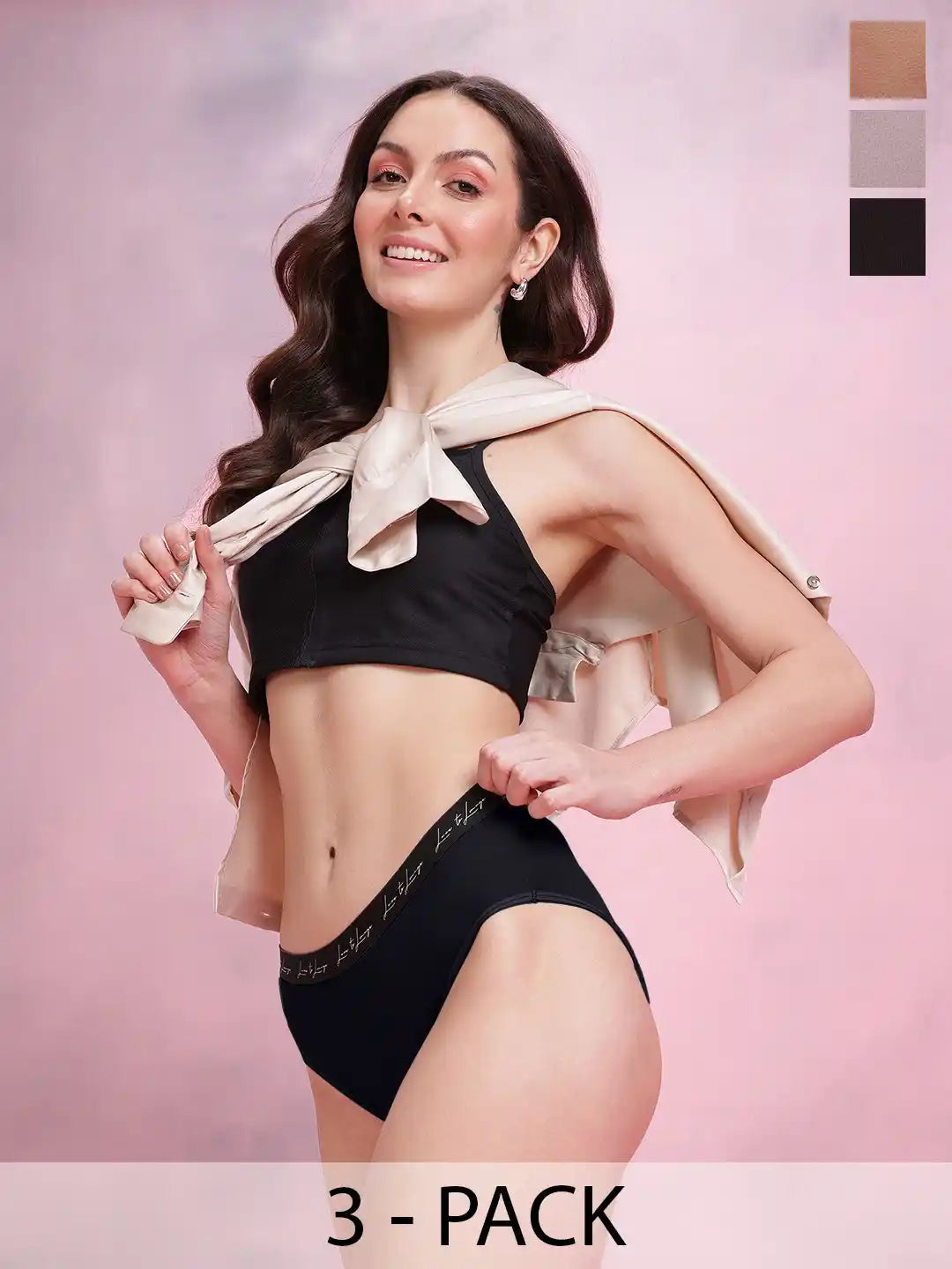 Tweens Cotton Spandex Panty Soft Stretch Everyday Comfort (Pack of 3)