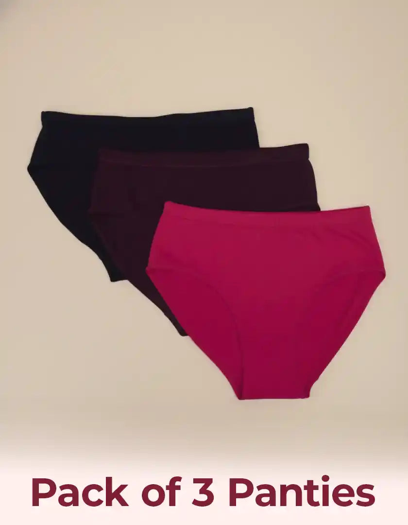 Tweens Inner Cotton Spandex Panty Soft Stretch Fit & Everyday Comfort (Pack of 3)