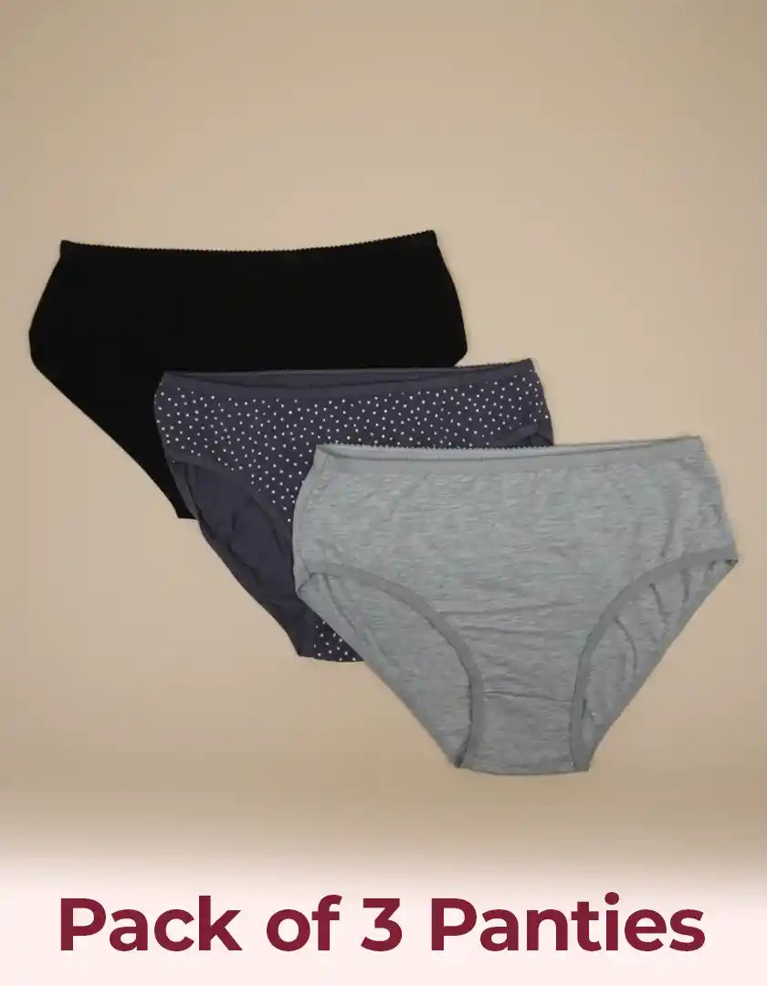 Tweens Cotton Spandex Hipster Panty Soft Stretch Mid-Rise Comfort Fit