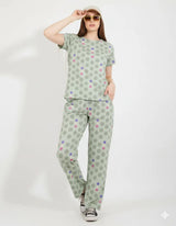 Arolisa Women’s Hosiery Lounge Set – Tee & Pyjama, Relaxed Fit