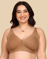 Tweens Bonded Breathable Cotton Plus-Size Non-Padded M-Frame Minimiser with Hidden Concealer (SB-9303)