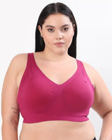 Tweens Bonded Breathable Cotton Plus-Size Padded Full-Coverage Bra (SB-918-Wine) (MR)