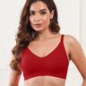 Cotton Padded Full Coverage Bonded Bra (SB-938-Red) (GB)