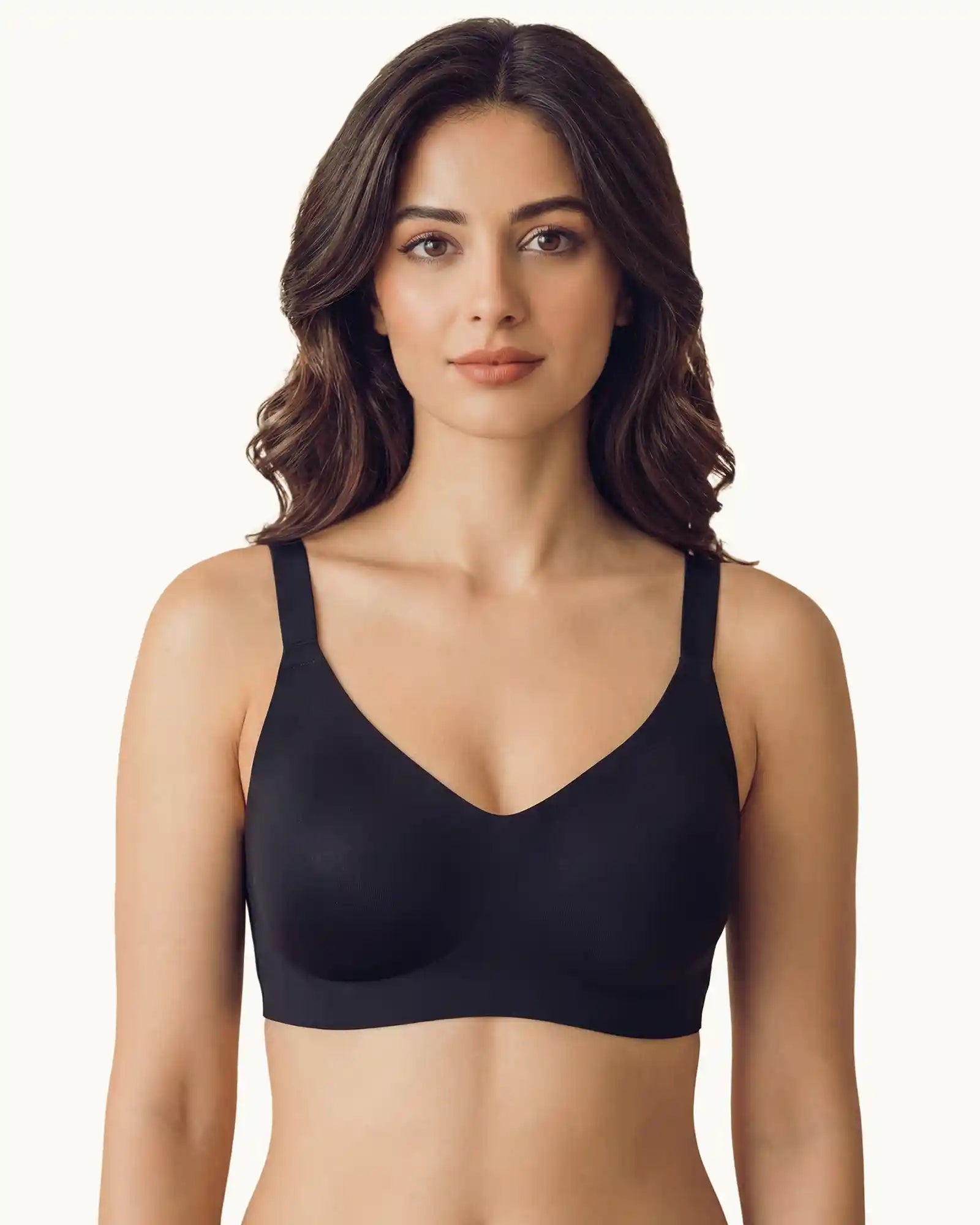 Cotton Padded Full Coverage Bonded Bra (SB-938-Black)