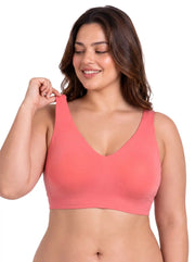 Tweens Cotton Jelly-Fit Plus-Size Bra | Non-Padded (Coral)