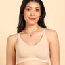 Tweens Bonded Breathable Cotton Non-Padded Full-Coverage Bra with Hidden Concealer (SB-935-Skin)