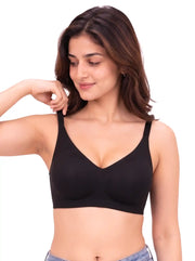 Tweens Cotton Jelly-Fit Bra | Non-Padded (Black)