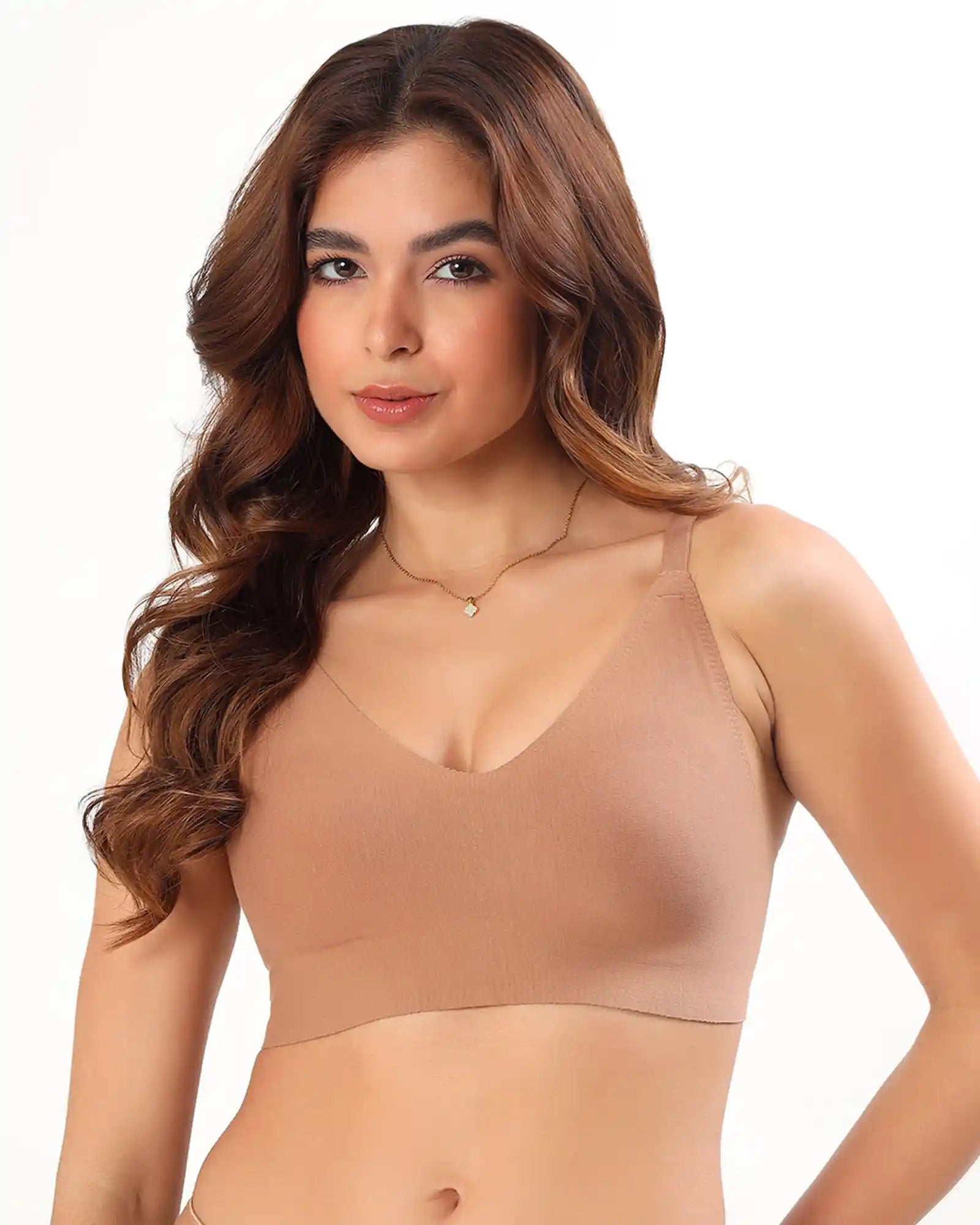 Cotton Non-Padded Full Coverage Bonded Bra (SB-935-Fawn) (GB)