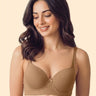 Cotton Padded Bonded Bra | Dailywear Seamless T-Shirt Bra | Breathable Cotton (TW-SB-9081-9082) (Fawn)