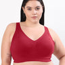 Tweens Bonded Breathable Cotton Plus-Size Padded Full-Coverage Bra (SB-918-Red) (MR)