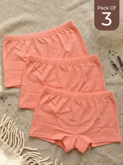 Cotton High Coverage Boy Shorts (TW-65)(Coral)