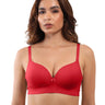 Cotton Non-wired Maximiser Push-Up Bonded Bra (Level-2 Padding) with 3/4th Coverage (SB-97015) (Red) (GB)