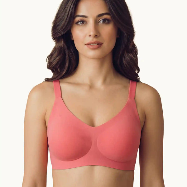 Cotton Padded Full Coverage Bonded Bra (SB-938-Coral)