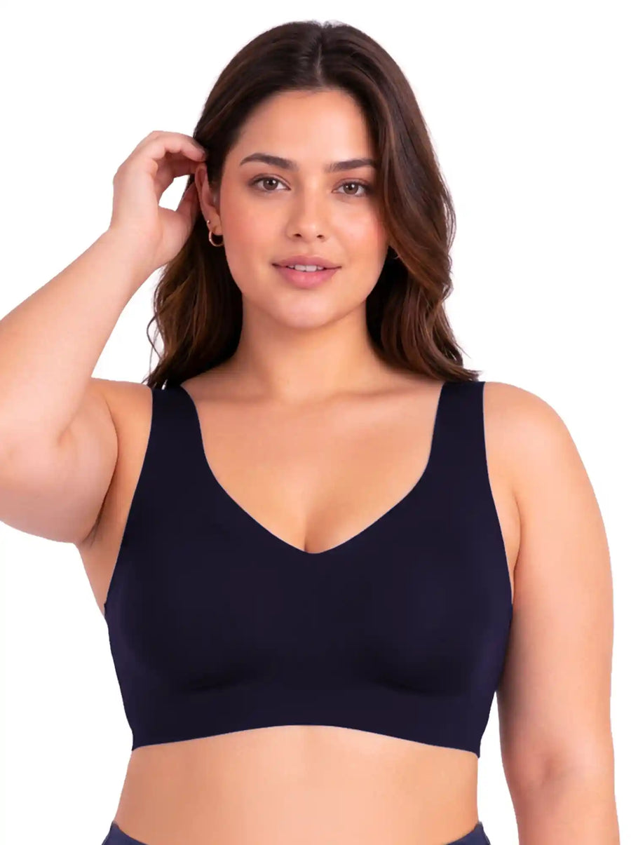 Tweens Cotton Jelly-Fit Plus-Size Bra | Non-Padded (Navy)