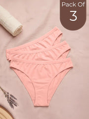 Cotton Medium Coverage Bikini Cut Panty with Soft Waistband (TW-71)(Coral)
