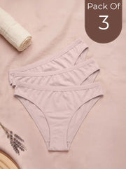 Cotton Medium Coverage Bikini Cut Panty with Soft Waistband (TW-71)(Plum)