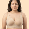 Cotton Padded Plus-Size M-Frame Minimiser Bonded Bra (SB-9203)(Skin)