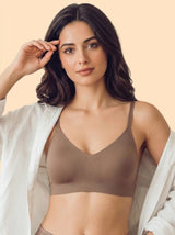 Cotton Non-Padded Full Coverage Bonded Bra (SB-935-Fawn)