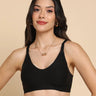 Tweens Bonded Breathable Cotton Padded Full-Coverage Bra (SB-938-Black)