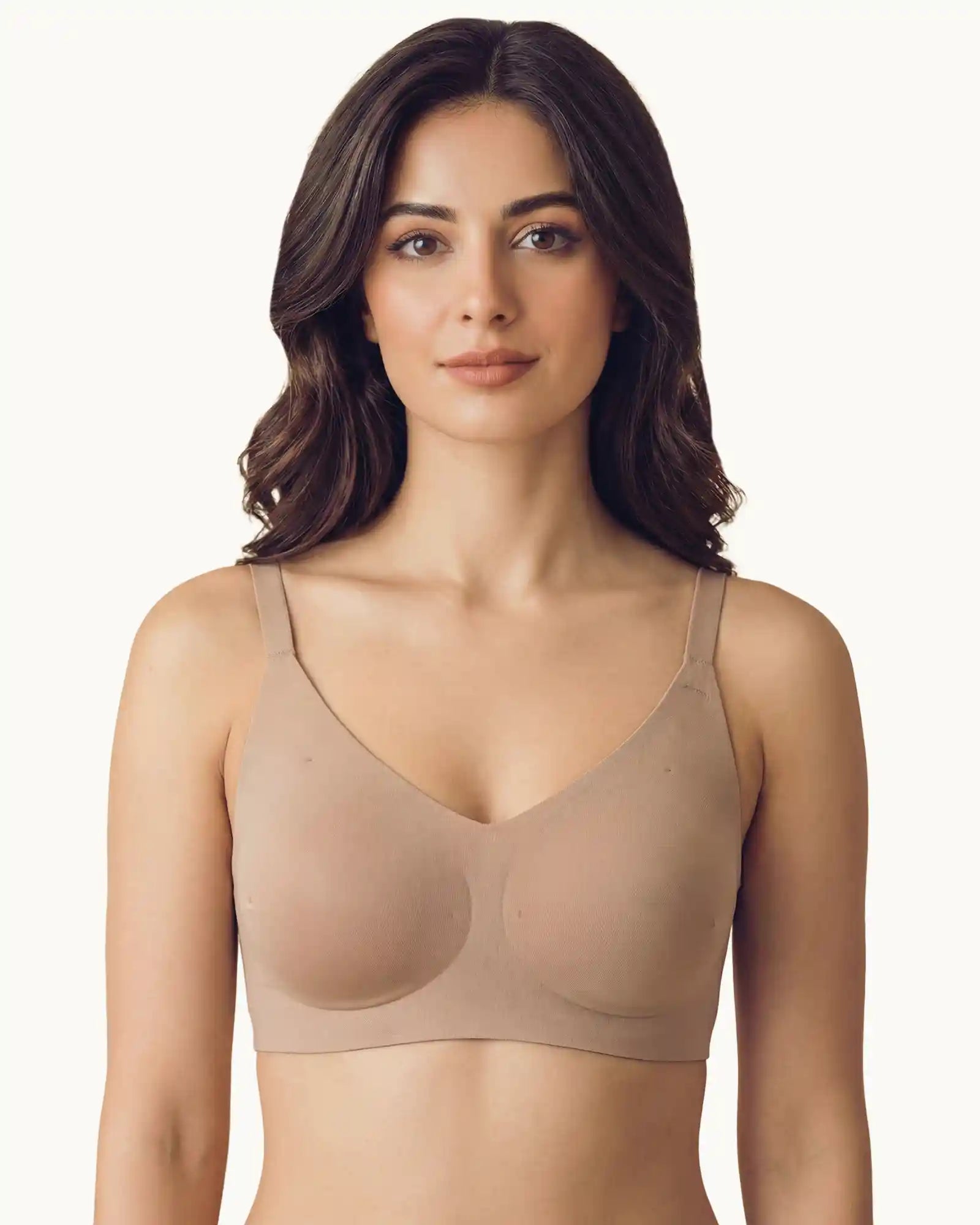 Cotton Padded Full Coverage Bonded Bra (SB-938-Fawn)
