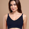 Cotton Non-Padded Full Coverage Bonded Bra (SB-935-Navy) (GB)