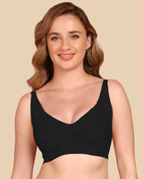 Tweens Bonded Breathable Cotton Plus-Size Non-Padded M-Frame Minimiser with Hidden Concealer (SB-9303)