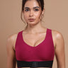 Bonded Gym Bra with Crisscross Back | Padded | Breathable Cotton (TW-SB-9977-WIN+BLK) (GB)