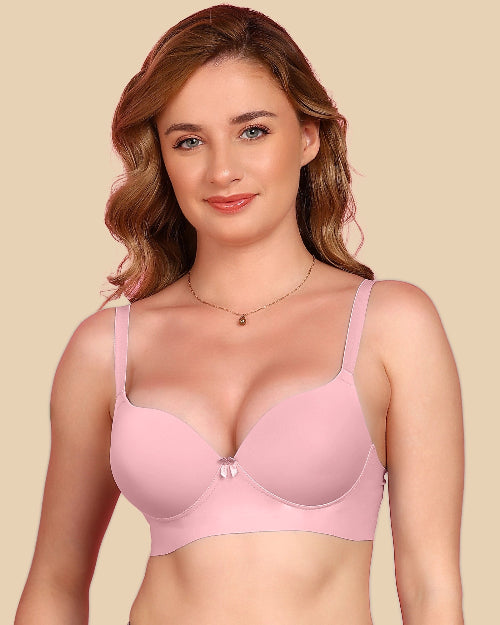 Tweens Bonded Polyamide Push-Up 3/4 Coverage Maximiser Bra (Level 2 Padding) (SB-95107) (Plum)