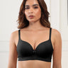 Cotton Non-wired Maximiser Push-Up Bonded Bra (Level-2 Padding) with 3/4th Coverage (SB-97015) (Black) (GB)