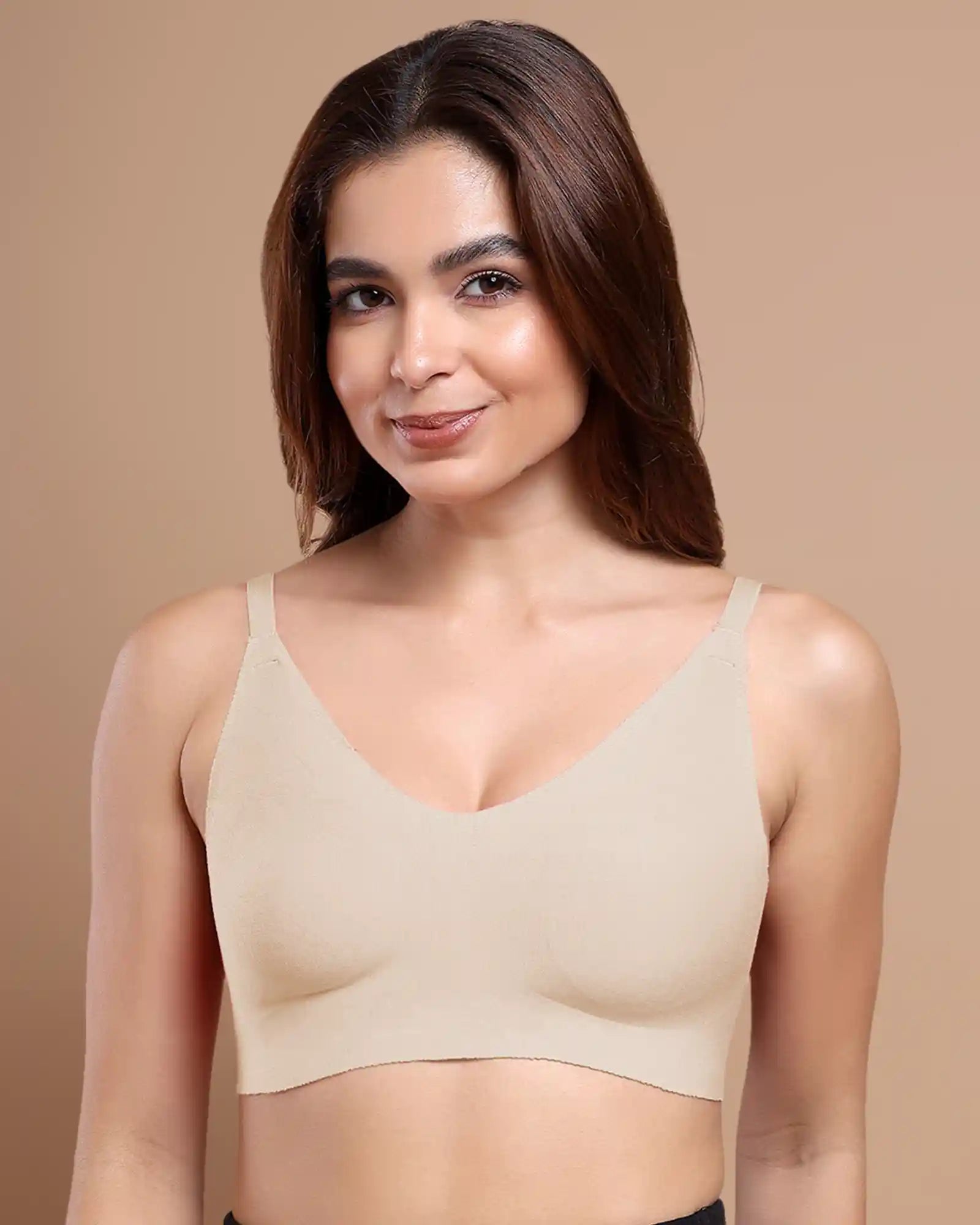 Cotton Non-Padded Full Coverage Bonded Bra (SB-935-Skin) (GB)