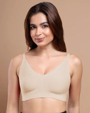 Cotton Non-Padded Full Coverage Bonded Bra (SB-935-Skin) (GB)