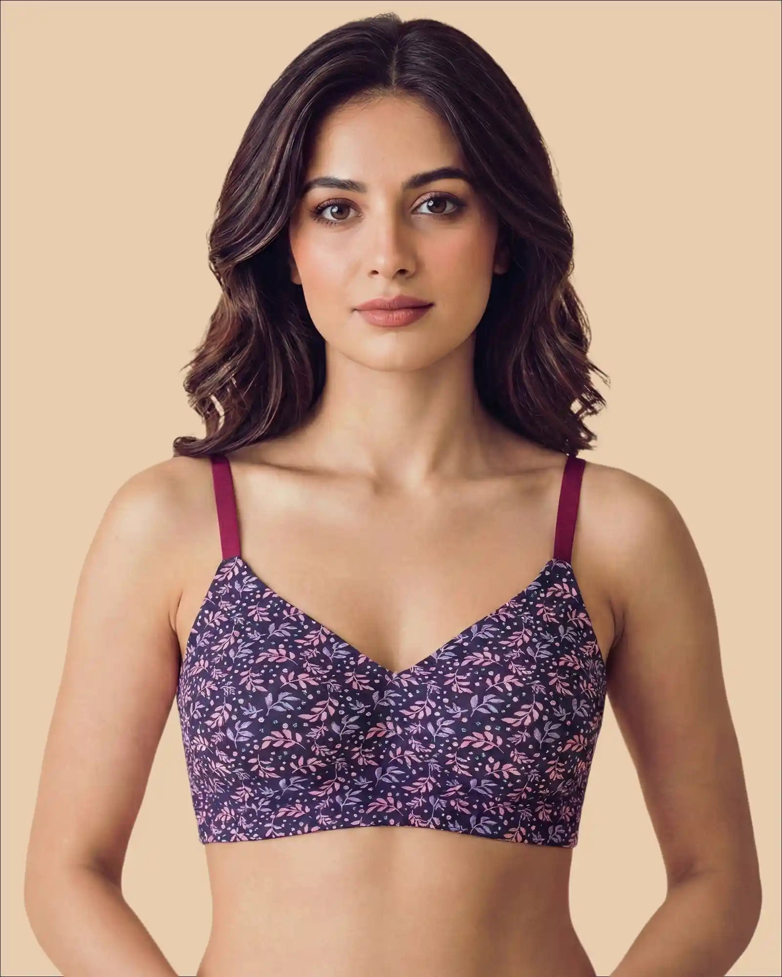 Polyamide Padded Printed Bonded Bra (SB-6826 PR)