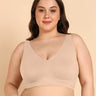 Tweens Bonded Breathable Cotton Plus-Size Padded Full-Coverage Bra (SB-918-Skin)
