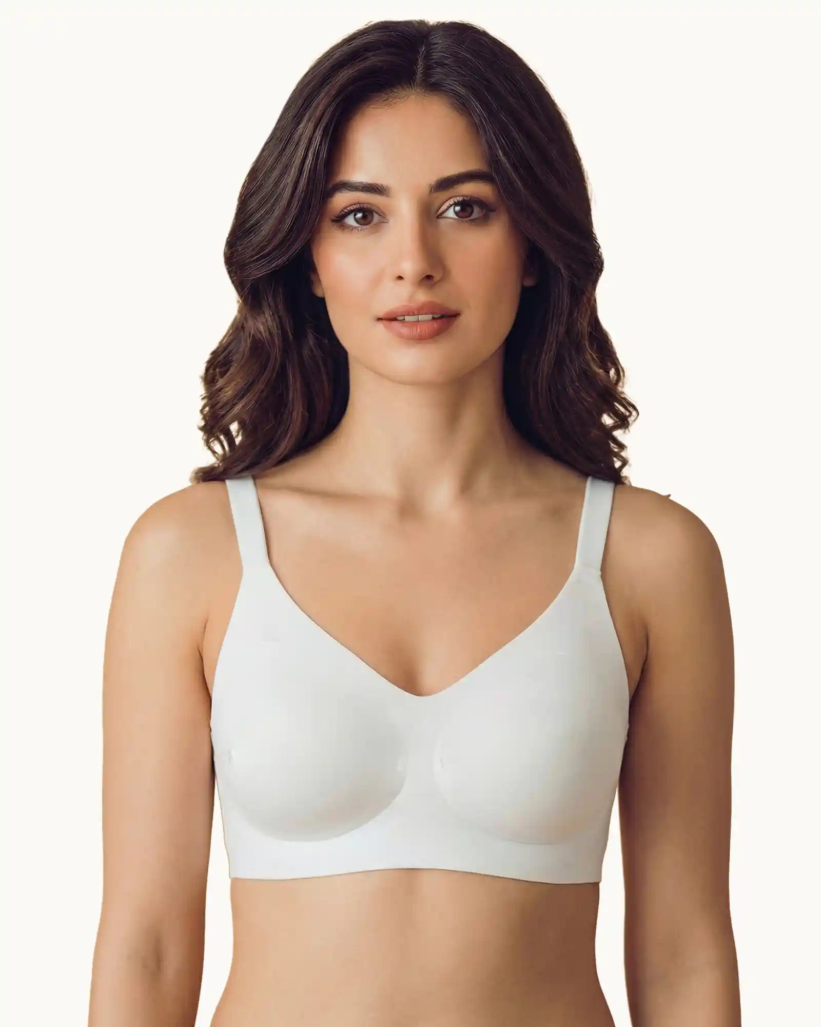 Cotton Padded Full Coverage Bonded Bra (SB-938-White)