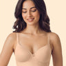 Cotton Padded Plus-Size Bonded Bra | Dailywear Seamless T-Shirt Bra | Breathable Cotton (TW-SB-9082) (SKIN)