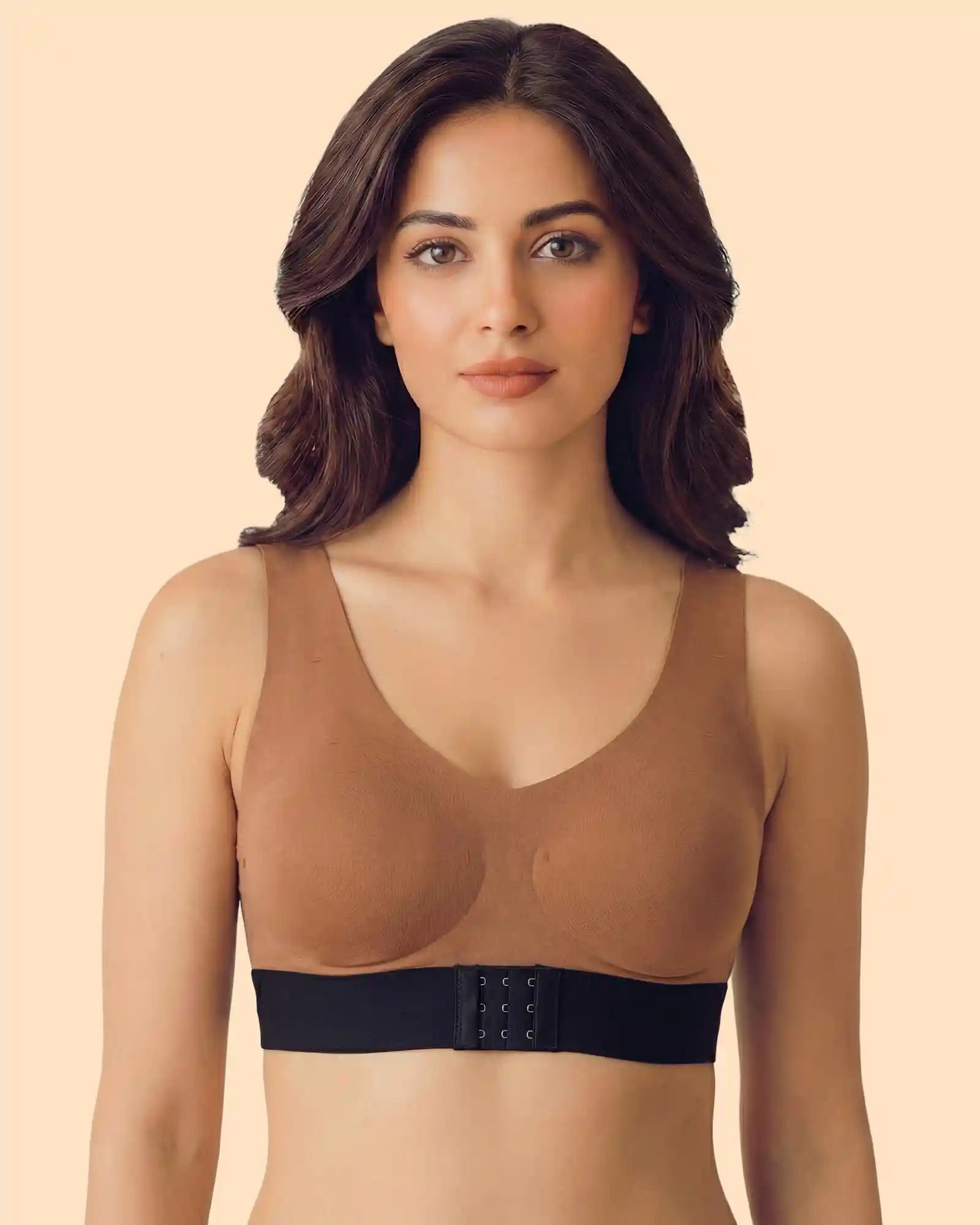 Bonded Gym Bra with Crisscross Back | Padded | Breathable Cotton (TW-SB-9977-FWN+BLK)