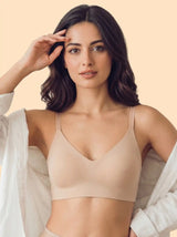 Cotton Non-Padded Full Coverage Bonded Bra (SB-935-Skin)