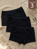 Cotton High Coverage Boy Shorts (TW-65)(Black)