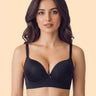 Cotton Non-wired Maximiser Push-Up Bonded Bra (Level-2 Padding) with 3/4th Coverage (SB-97015) (Black)