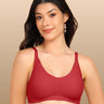 Tweens Bonded Breathable Cotton Padded Full-Coverage Bra (SB-938-Red)