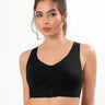 Bonded Gym Bra with Crisscross Back | Non-Padded | Breathable Cotton (TW-SB-995)(Black) (GB)