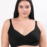 Cotton Non-Padded Plus-Size M-Frame Minimiser Bonded Bra (SB-9303)(Black) (MR)