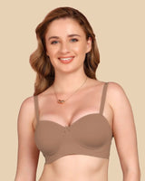 Tweens Bonded Demi-Cup Padded Cotton Spandex Bra (SB-91012)