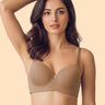 Cotton Padded Bonded T-Shirt Bra | Seamless Look, 360° Support & All-Day Comfort (TW-SB-9081-9082) (Fawn)